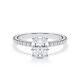 Diamantring Veiled Halo Lab-Grown Oval Weißgold Rubin RU-1893