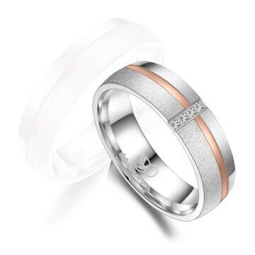 Trauringe Partnerringe Silber & Gold Marrya SG-A-07