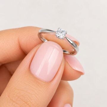 Verlobungsring Solitär Silber 925 Zirkonia – RZ00010