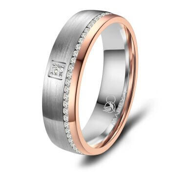 Trauring Partnerring Titan Roségold Marrya TI-39
