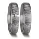 Trauringe aus Tantal mattiert Brillant TeNo 597535-6