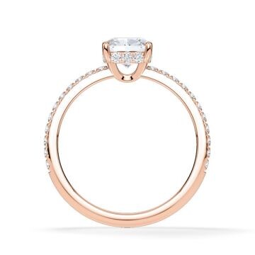 Ring Hidden Halo Cushion Rotgold Rubin 1898