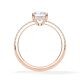 Ring Hidden Halo Cushion Rotgold Rubin 1898