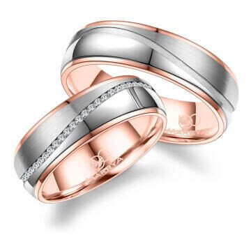 Partnerringe Trauringe Edelstahl Rosé Marrya ES-23