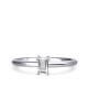 Solitär Ring Silber 925 Baguette Zirkonia Gisser R417