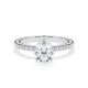 Verlobungsring Veiled Halo Lab-Grown Tropfen-Diamant Weißgold Rubin RU-1894