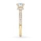 Verlobungsring Veiled Halo Lab-Grown Cushion Gelbgold Rubin RU-1889