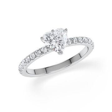 Hollywood Ring Herz Diamant Platin Rubin 1887