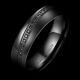 Damenring schwarz Black Titanium Zirkonia Marrya BT-08