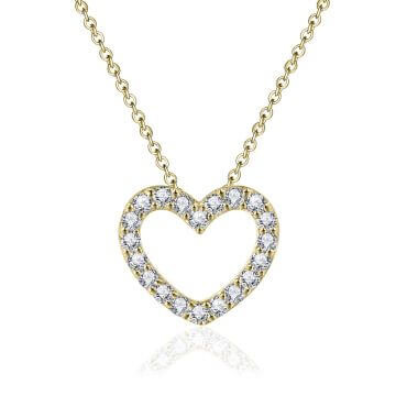 Kette Herz-Anhänger Silber vergoldet Gisser N1024Y