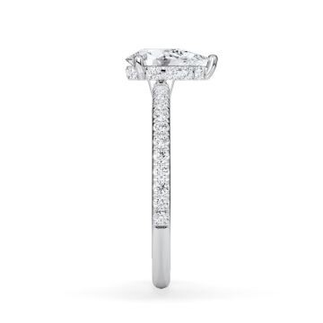 Ring Classic Hidden Halo Tropfen Platin Rubin 1903