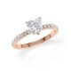 Diamantring Lab Grown Halo Herz Diamant Rotgold Rubin 1981