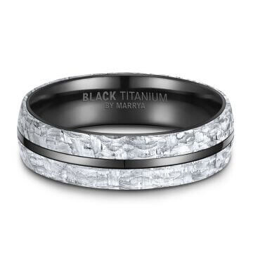 Black Titanium Herrenring Marrya BT-11