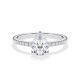 Verlobungsring Hidden Halo Lab-Grown Tropfen-Diamant Platin RU-1903