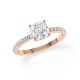 Ring Hidden Halo Cushion Rotgold Rubin 1898