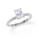 Diamantring Veiled Halo Radiant Weißgold Rubin 1896