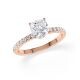 Verlobungsring Veiled Halo Lab-Grown Cushion Rotgold Rubin RU-1889