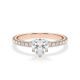 Verlobungsring Hollywood Rotgold 750 Herz 1,270 ct Pavé – Rubin RU-1887