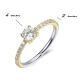 Pavé Ring Silber 925 Gold Zirkonia Weiß Gisser R468Y