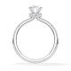Ring Veiled Halo Oval Diamant Weißgold Rubin 1983