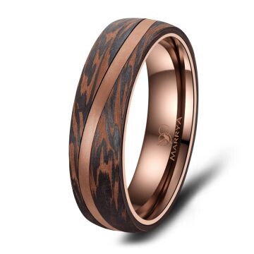 Eheringe Partnerringe Carbon Bronce Wellendesign Marrya CB-05