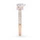 Diamantring Lab Grown Halo Herz Diamant Rotgold Rubin 1981
