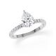 Ring Veiled Halo Tropfen Diamant Weißgold Rubin 1894