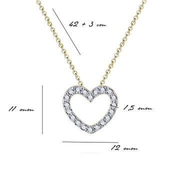 Kette Herz-Anhänger Silber vergoldet Gisser N1024 Info