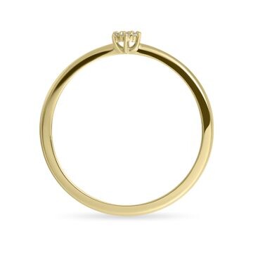 Ring 14k Gold mit Zirkonia Gisser Jewels VGR032
