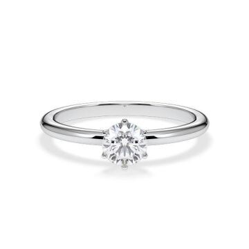 Verlobungsring Hollywood Weißgold 750 Lab Brillant 0,5 ct – Rubin RU-1888