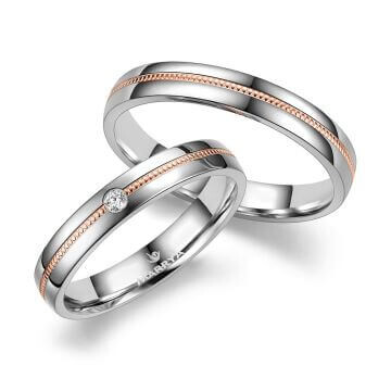 Trauringe Partnerringe Silber & Gold Marrya SG-A-06