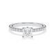 Diamantring Veiled Halo Lab-Grown Prinzess-Diamant Platin Rubin RU-1895