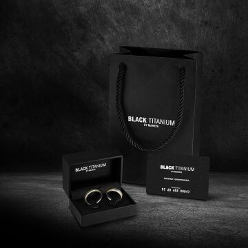 Partnerringe Black Titanium Gold Marrya BT-02