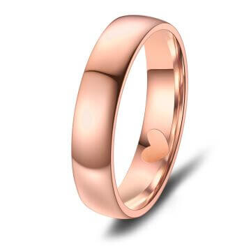 Partnerringe Trauring Edelstahl Rosé mit Herz Marrya ES-31