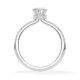 Ring Veiled Halo Tropfen Diamant Weißgold Rubin 1894