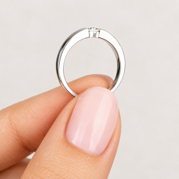 Verlobungsring Solitär Silber 925 Zirkonia – RZ00012