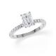 Ring Veiled Halo Emerald Diamant Platin Rubin 1890