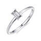 Solitär Ring Silber 925 Baguette Zirkonia Gisser R417