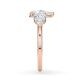 Diamantring Three Stone Lab-Grown Tropfen Pear Rotgold Rubin RU-1876