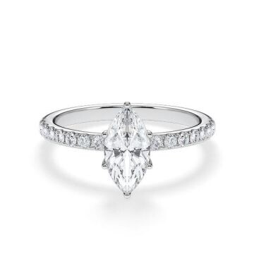 Hollywood Ring Classic Marquise Weißgold Rubin RU 1882